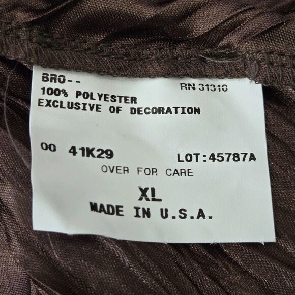 iz Byer California Y2k Babydoll Tank Top NWT Crinkle Brown Size XL Going Out - Picture 6 of 10